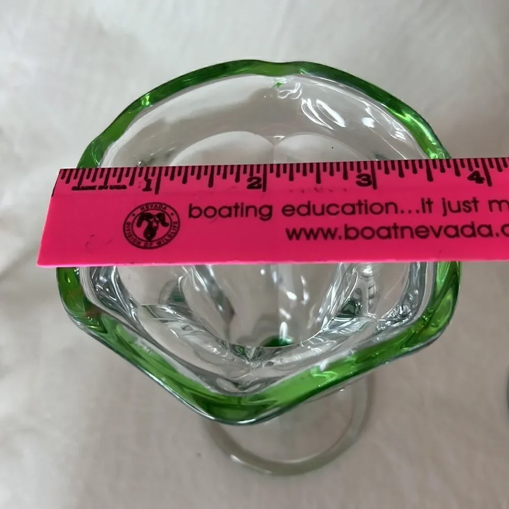Ice Cream Sundae Parfait Dessert Glasses 3 1/2 Inches Round 6 Inches Tall Set 2
